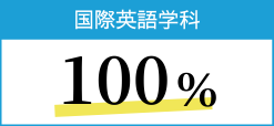 国際英語学科 100％
