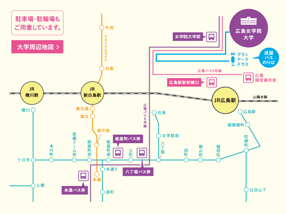 大学周辺地図