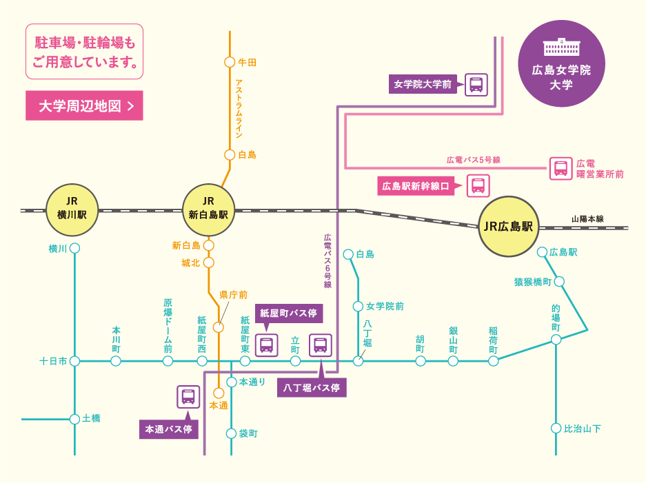 大学周辺地図