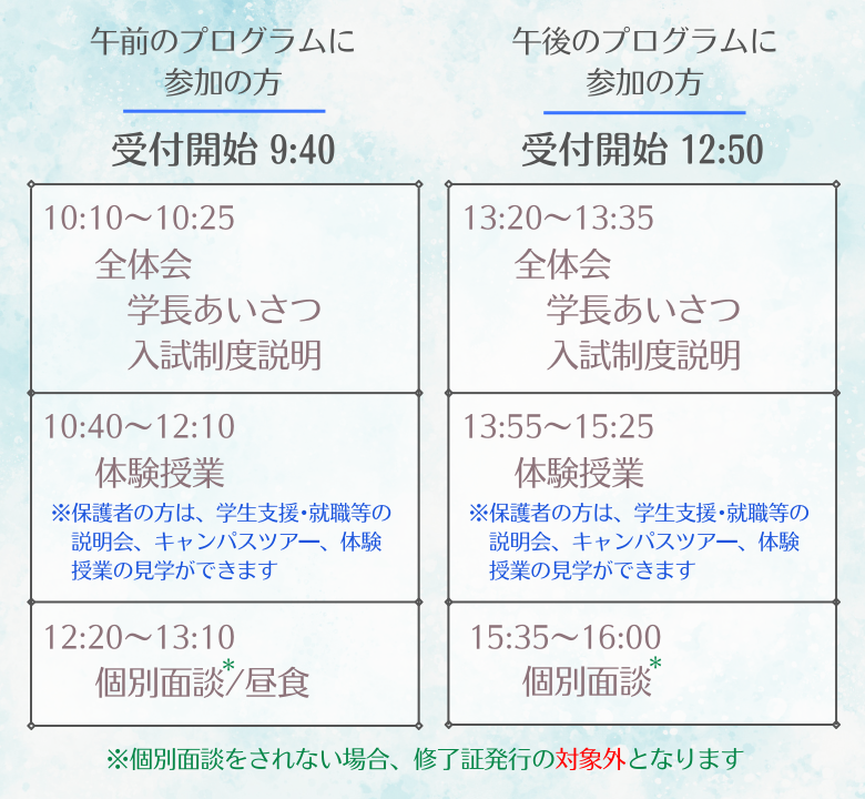 タイムテーブル